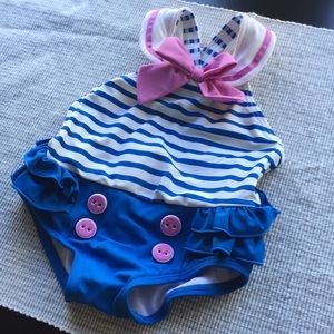 Gymboree Striped Swimsuit 6-12M
